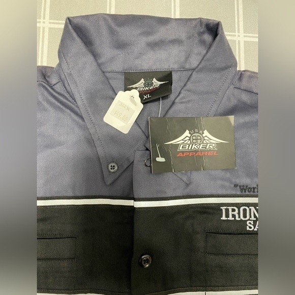 NWT USA Biker Apparel Iron Horse Saloon Sturgis, SD Bike Rally Mens XL Shirt - Picture 4 of 7